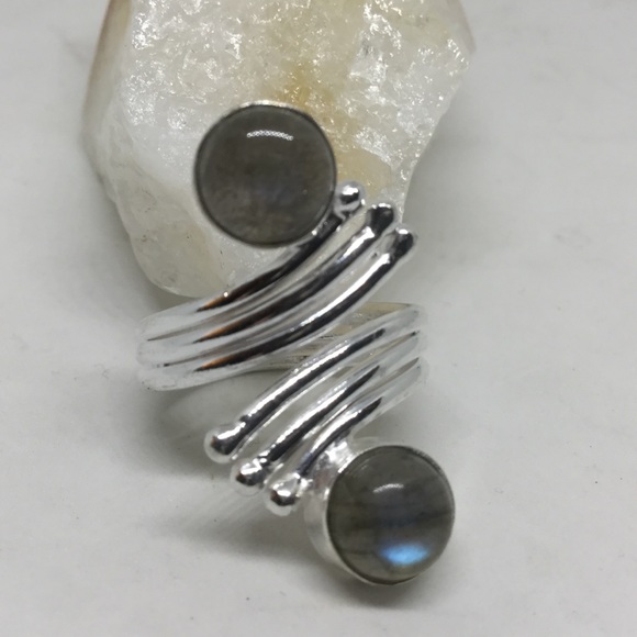 Labradorite Silver Ring size 8 - Picture 1 of 1